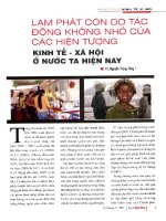 Lạm phát còn do tác động không nhỏ của các hiện tượng kinh tế xã hội ở nước ta 