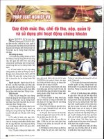 Quy định mức thu, chế độ thu, nộp, quản lý và sử dụng phí hoạt động chứng khoán 