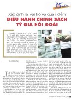 Xác định lại vai trò và quan điểm điều hành chính sách tỷ giá hối đoái 