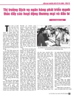 Thị trường dịch vụ ngân hàng phát triển mạnh thúc đẩy các hoạt động thương mại và đầu tư 