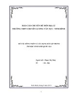 Sông ngòi và các dạng bài tập trong thi học sinh giỏi quốc gia 