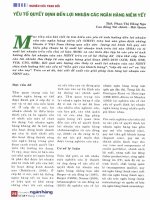 Yếu tố quyết định đến lợi nhuận các ngân hàng niêm yết 