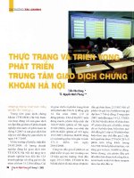 Thực trạng và triển vọng phát triển trung tâm giao dịch chứng khoán hà nội 