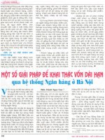 Một số giải pháp để khai thác vốn dài hạn qua hệ thống ngân hàng ở hà nội 