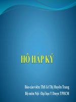 HÔ hấp ký, đại học y dược TPHCM