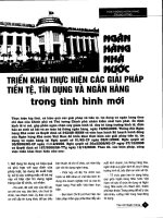 Ngân hàng nhà nước triển khai thực hiện các giải pháp tiền tệ, tín dụng và ngân hàng trong tình hình mới 