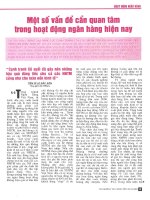 Một số vấn đề cần quan tâm trong hoạt động ngân hàng hiện nay 