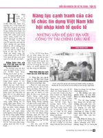 Năng lực cạnh tranh của các tổ chức tín dụng việt nam khi hội nhập kinh tế quốc tế   những vấn đề đặt ra với công ty tài chính dầu khí 