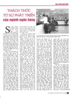 Thách thức từ sự phát triển của ngành ngân hàng 