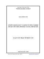 Sở hữu ruộng đất và kinh tế nông nghiệp huyện Yên Thế (tỉnh Bắc Giang) thế kỷ XIX