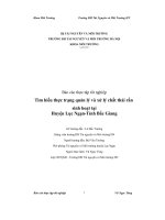 Tìm hiểu thực trạng quản lý và xử lý chất thải rắn sinh hoạt tại huyện lục ngạn, tỉnh bắc giang 