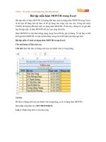 Bài tập mẫu hàm MONTH trong Excel