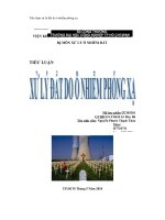 Xử lý đất do ô nhiễm phóng xạ 