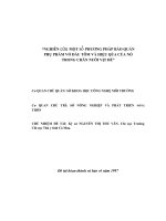 Nghiên cứu một số phương pháp phụ phẩm vỏ đầu tôm và hiệu quả của nó trong chăn nuôi vịt đẻ 