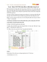 Excel - Hàm COUNTIF, hàm đếm có điều điện trong Excel