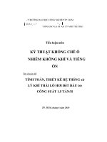 Tính toán, thiết kế hệ thống xử lý khí thải lò hơi đốt dầu do công suất 1,5 tấn h 