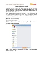 Cách căn lề trong văn bản