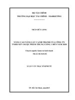 nâng cao năng lực cạnh tranh của công ty trách nhiệm hữu hạn một thành viên dược phẩm tw 1 đến năm 2020 