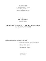 TÌM HIỂU tác GIA lão tử và một số CHƯƠNG TRONG tác PHẨM đạo đức KINH