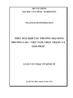 thúc đẩy hợp tác thương mại song phương lào, việt nam, thực trạng và giải pháp 