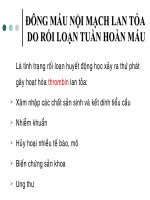 ĐÔNG máu nội MẠCH LAN tỏa DO rối LOẠN TUẦN HOÀN máu 