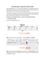 Tính tổng dòng và tổng cột trong Word 2013
