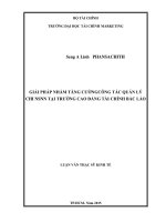 giải pháp nhằm tăng cường công tác quản lý chi ngân sách nn tại trường cao đẳng tài chính bắc lào 