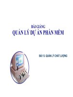 BÀI GIẢNG QUẢN LÝ DỰ ÁN PHẦN MỀM