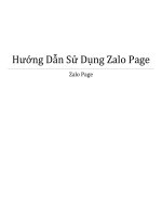 Hướng dẫn sử dụng Zalo Page