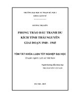 phong trào đấu tranh du kích tỉnh thái nguyên giai đoạn 1940 1945 