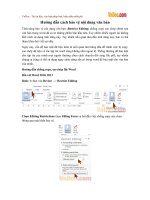 Hướng dẫn cách bảo vệ nội dung văn bản