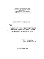 Khảo sát tính chất nhiệt phát quang của ruby tổng hợp 