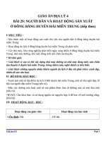 Giáo án địa lý 4 bài 29 người dân và hoạt động sản xuất ở đồng bằng duyên hải miền trung (TT) 