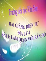 Bài giảng địa lý 4 bài 1 làm quen với bản đồ 1 