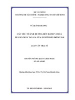 các yếu tố ảnh hưởng đến hành vi mua xe gắn máy tay ga của người dân đồng nai 