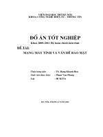 mạng máy tính và vấn đề bảo mật