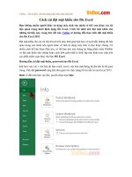 Cách cài đặt mật khẩu cho file Excel