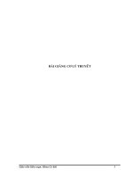 BÀI GIẢNG cơ lý THUYẾT