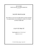 đo lường các yếu tố tác động đến giá trị cảm nhận của khách hàng về sản phẩm của công ty cổ phần lưới hàn thiên phú 