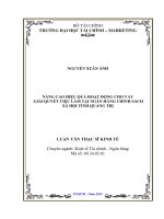 nâng cao hiệu quả hoạt động cho vay giải quyết việc làm tại ngân hàng chính sách xã hội tỉnh quảng trị 