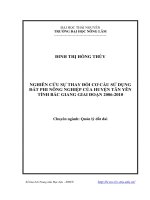 Nghiên cứu sự thay đổi cơ cấu sử dụng đất phi nông nghiệp của huyện Tân Yên tỉnh Bắc Giang giai đoạn 2006-2010