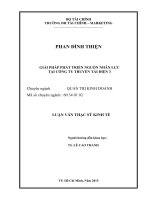 giải pháp phát triển nguồn nhân lực tại công ty truyền tải điện 3 