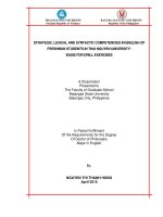 Strategic, lexical and syntactic competencies in english of freshman students in thai nguyen university basic for drill exercises 