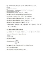 Bài giải bài toán tìm ước nguyên tố lớn nhất của một số lớn