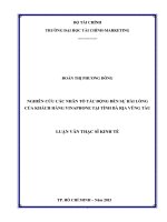 nghiên cứu các nhân tố tác động đến sự hài lòng của khách hàng vinaphone tại tỉnh bà rịa vũng tàu 