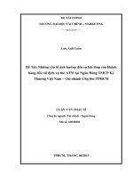 Những yếu tố ảnh hưởng đến sự hài lòng của khách hàng đối với dịch vụ thẻ ATM tại ngân hàng TMCP kỹ thương việt nam, chi nhánh chợ lớn TPHCM 