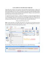 Cách chỉnh sửa File PDF trên Word 2013