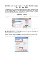 Hướng dẫn cách đánh số trang trong Word 2013, 2010, 2007, 2003