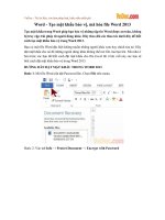 Cách tạo mật khẩu bảo vệ, mã hóa file Word 2013