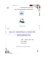 Quản lý ảnh hưởng của thuốc trừ sâu trong môi trường 